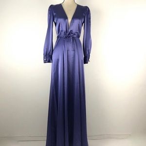 Deep purple evening gown